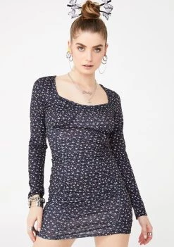 Daisy Street Floral Bodycon Dress