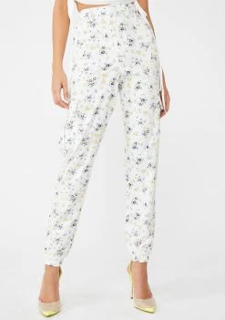 Daisy Street Floral Print Utility Trousers