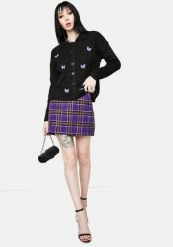 Daisy Street Carlie Embroidered Butterfly Cardigan