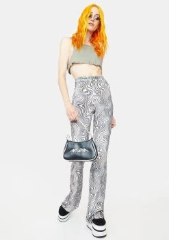 Daisy Street Becky Printed Flare Pants Bottoms
