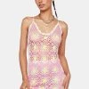 Daisy Street Floral Crochet Mini Dress