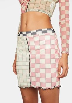 Daisy Street Mesh Mini Skirt