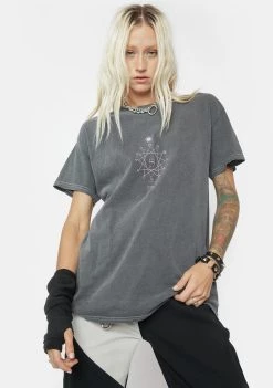Daisy Street Tops Washed Black Tyler Graphic Tee