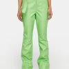 Daisy Street Neon Green Vegan Leather Trousers Bottoms