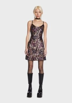 Daisy Street Club Dresses Multi Sequin Mini Dress