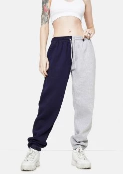 Daisy Street Megan Navy Grey Split Sweatpants