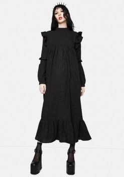 Daisy Street Dresses Riley Ruffle Dot Maxi Dress