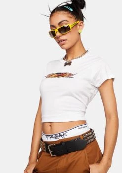 Daisy Street Graphic Crop Top Graphic T-Shirt