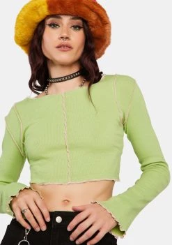 Daisy Street Tops Seam Detail Crop Top