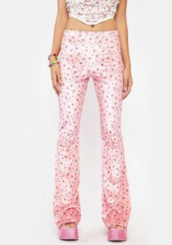 Daisy Street Bottoms Becky Velvet Flare Pants