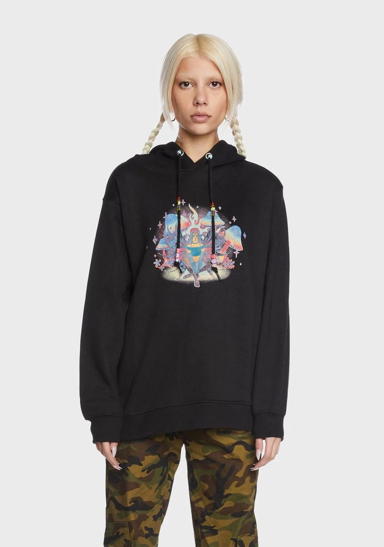 Daisy Street Graphic Pullovers & Hoodies Maya Beaded Knit Hoodie