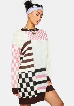 Daisy Street Knit Sweater Dress Shirt Dress