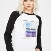 Daisy Street Tops Run Away Graphic Raglan Top