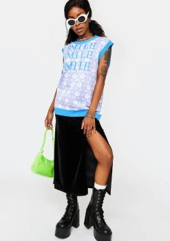 Daisy Street Tops Smile Knitted Sweater Vest