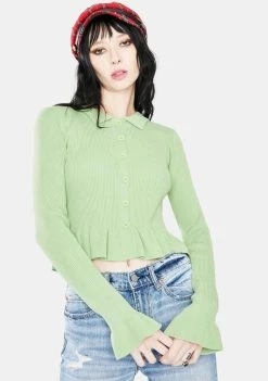 Daisy Street Frill Hem Cardigan Tops