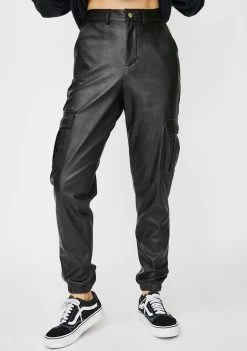 Daisy Street Vegan Leather Cargo Pants