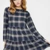 Daisy Street Check Tartan Babydoll Dress