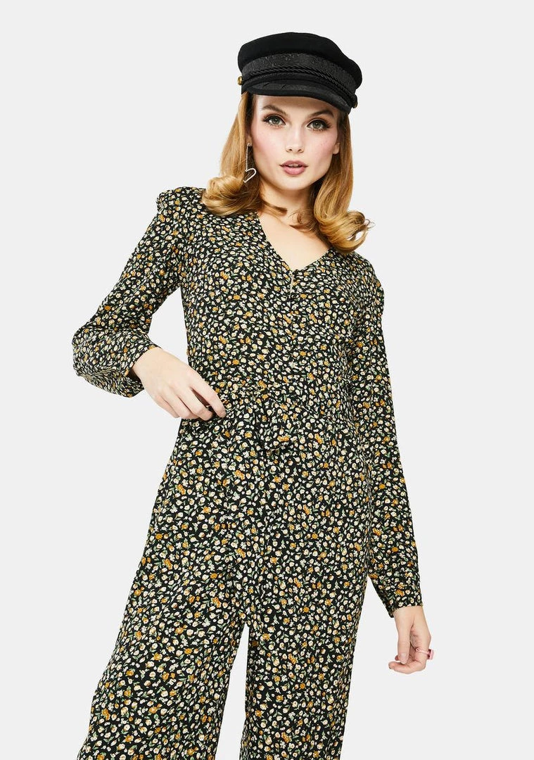 Daisy Street Jumpsuits & Rompers Floral V-Neck Jumpsuit