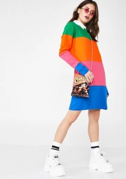 Daisy Street Colorblock Rugby Dress