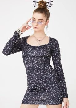 Daisy Street Floral Bodycon Dress