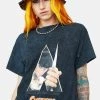 Daisy Street Black Washed Clockwork Orange Tyler T-Shirt