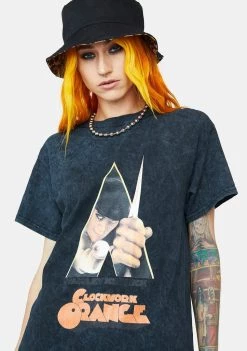 Daisy Street Black Washed Clockwork Orange Tyler T-Shirt