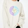 Daisy Street Tarot Print Oversized Sweatshirt