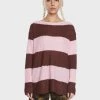 Daisy Street Striped Knit Jumper Knit Sweaters