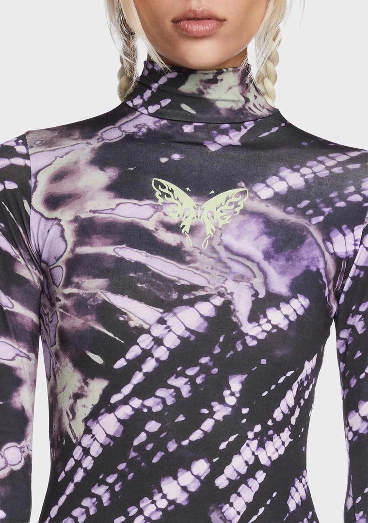 Daisy Street Midi Dresses Tie Dye Butterfly Midi Dress