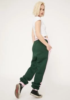 Daisy Street Half And Half Relaxed Joggers Bottoms