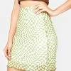 Daisy Street Sophia Mesh Checkered Skirt Bottoms