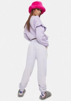 Daisy Street Lilac Megan Washed Joggers Bottoms