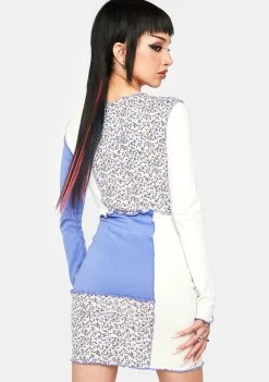 Daisy Street Patchwork Mini Dress