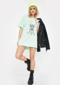 Daisy Street Tattoo Graphic Boyfriend Tee Tops