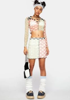 Daisy Street Mesh Mini Skirt