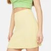 Daisy Street Yellow Textured Mini Skirt Bottoms