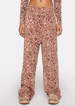 Daisy Street Floral Flared Trousers