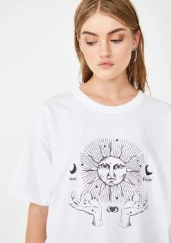 Daisy Street Astrology Graphic Tee Tops