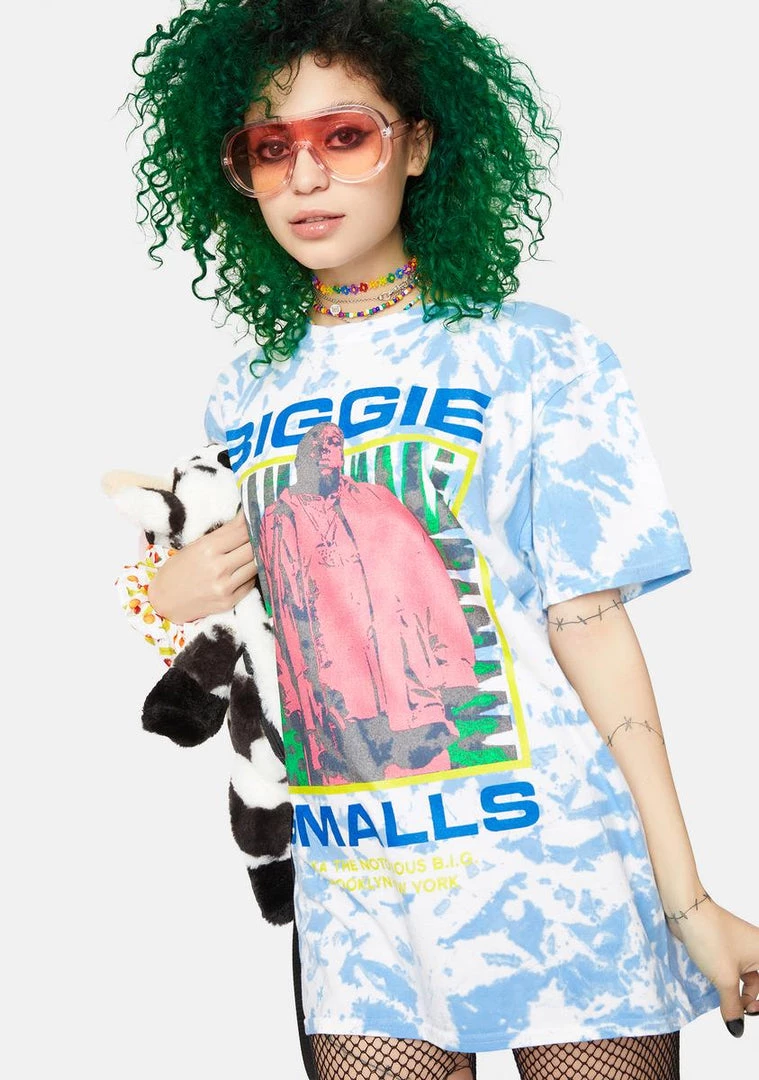 Daisy Street Tops Biggie Smalls Tie Dye Graphic Tee