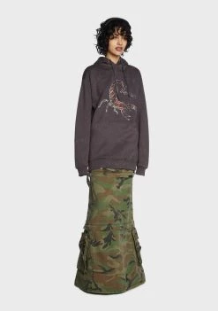 Daisy Street Tops Diamante Scorpion Hoodie