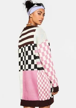 Daisy Street Knit Sweater Dress Shirt Dress