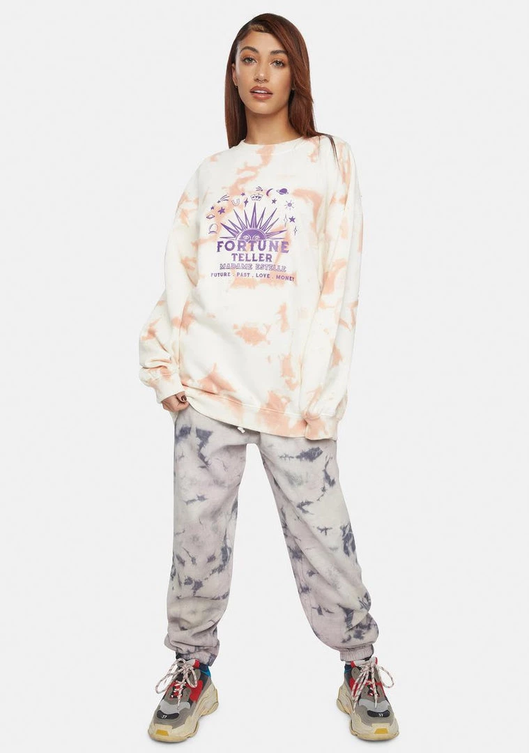 Daisy Street Tie Dye Fortune Teller Sweatshirt