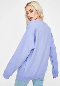 Daisy Street Tops Yin Yang Sun Print Oversized Sweatshirt