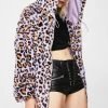 Daisy Street Outerwear Oversized Leopard Faux Fur Jacket