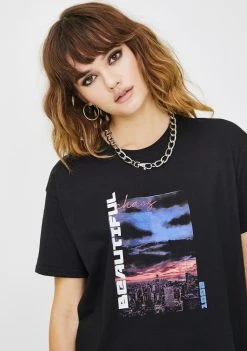 Daisy Street Tops Beautiful Graphic Tee
