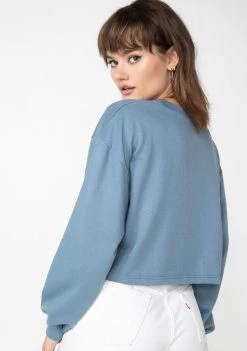 Daisy Street Los Angeles Cropped Sweatshirt Tops