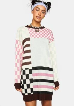 Daisy Street Knit Sweater Dress Shirt Dress