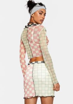 Daisy Street Mesh Mini Skirt