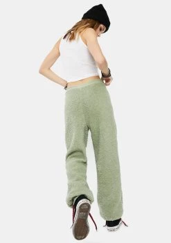 Daisy Street Pistachio Sherpa Joggers
