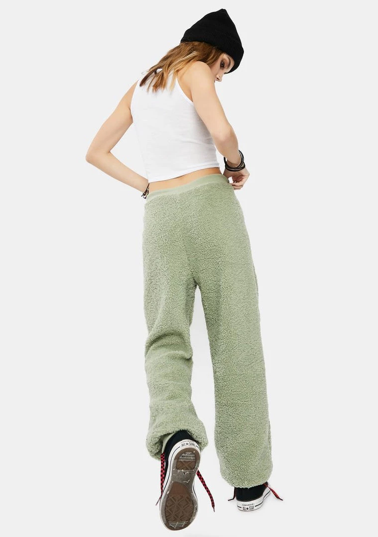 Daisy Street Pistachio Sherpa Joggers